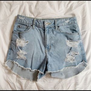 CarMar Light Wash High-Waisted Shorts